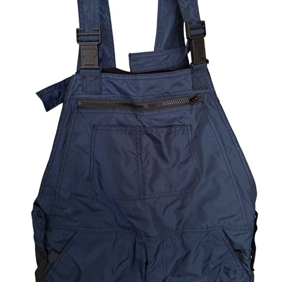 Drill Snow Freestyle Mens Bib Overalls M Blue & Black - Picture 2 of 6